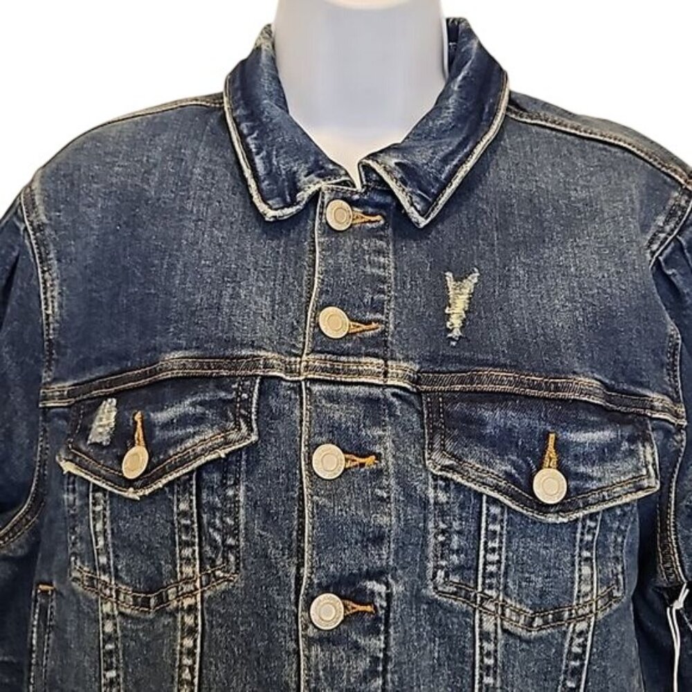 Vervet by Flying Monkey Denim Trucker Jacket Size Small New Jean Classic Women's - Picture 7 of 9